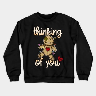 Thinking of you I Wicca Voodoo Doll I Scary Karma  product Crewneck Sweatshirt